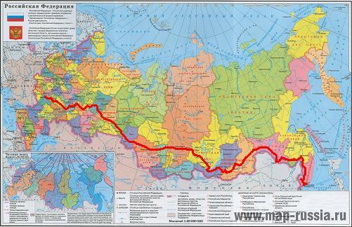 Карта путешествия