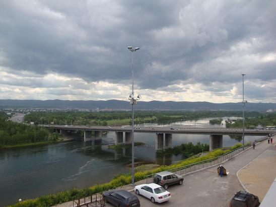 Красноярск. Вид на Енисей с левого берега