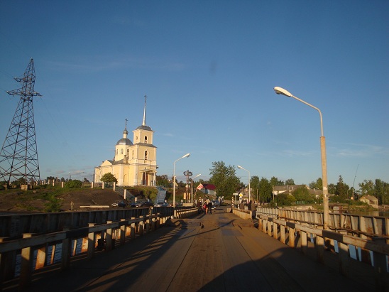Понтонный мост в Соломенном. Петрозаводск