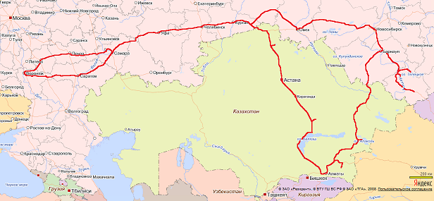Карта путешествия