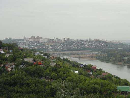 Вид на Уфу из парка имени Салавата Юлаева