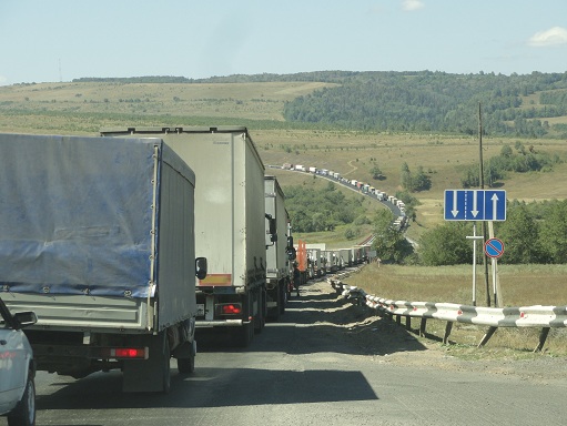 Пробка возле города Сим